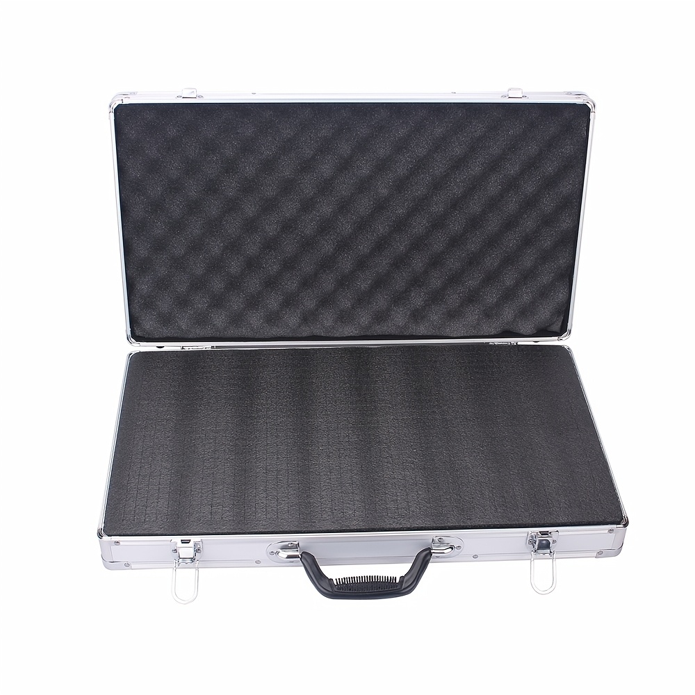 Aluminum Equipment Box In Toolbox Design, Portable And Spacious Mechanical Toolbox, Hard Case Measuring 58x32x8.5cm In A Rectangular Shape.