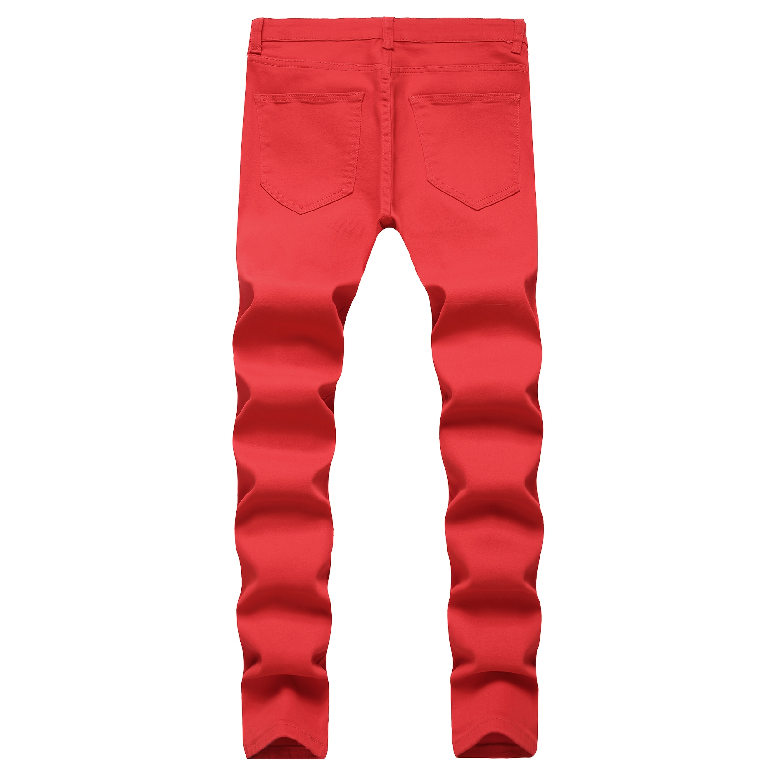 Men's Casual Skinny Fit Ripped Jeans, Men's Versatile Street Style Denim Pants For All Seasons