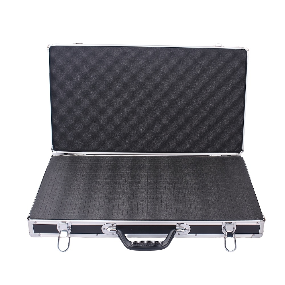 Aluminum Equipment Box In Toolbox Design, Portable And Spacious Mechanical Toolbox, Hard Case Measuring 58x32x8.5cm In A Rectangular Shape.