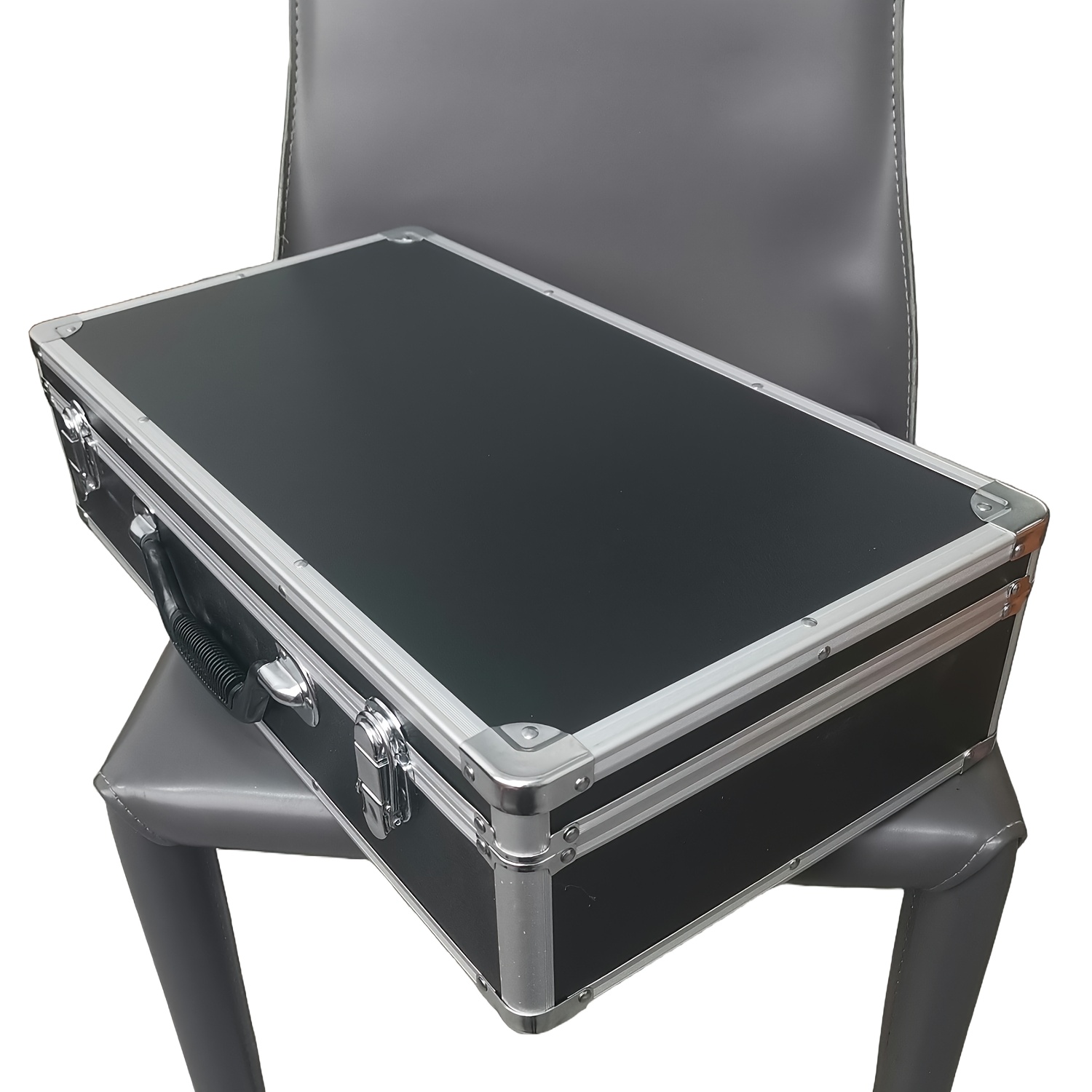 Heavy-Duty Toolbox with Sturdy Aluminum Alloy Frame - Multi-Functional Organizer for Home Maintenance, Document Storage & Hardware Organization, Durable Plastic Construction, Portable Design for Easy Transport, Toolbox for Home, Document Storage Case, Sleek Metallic Finish, Robust Construction