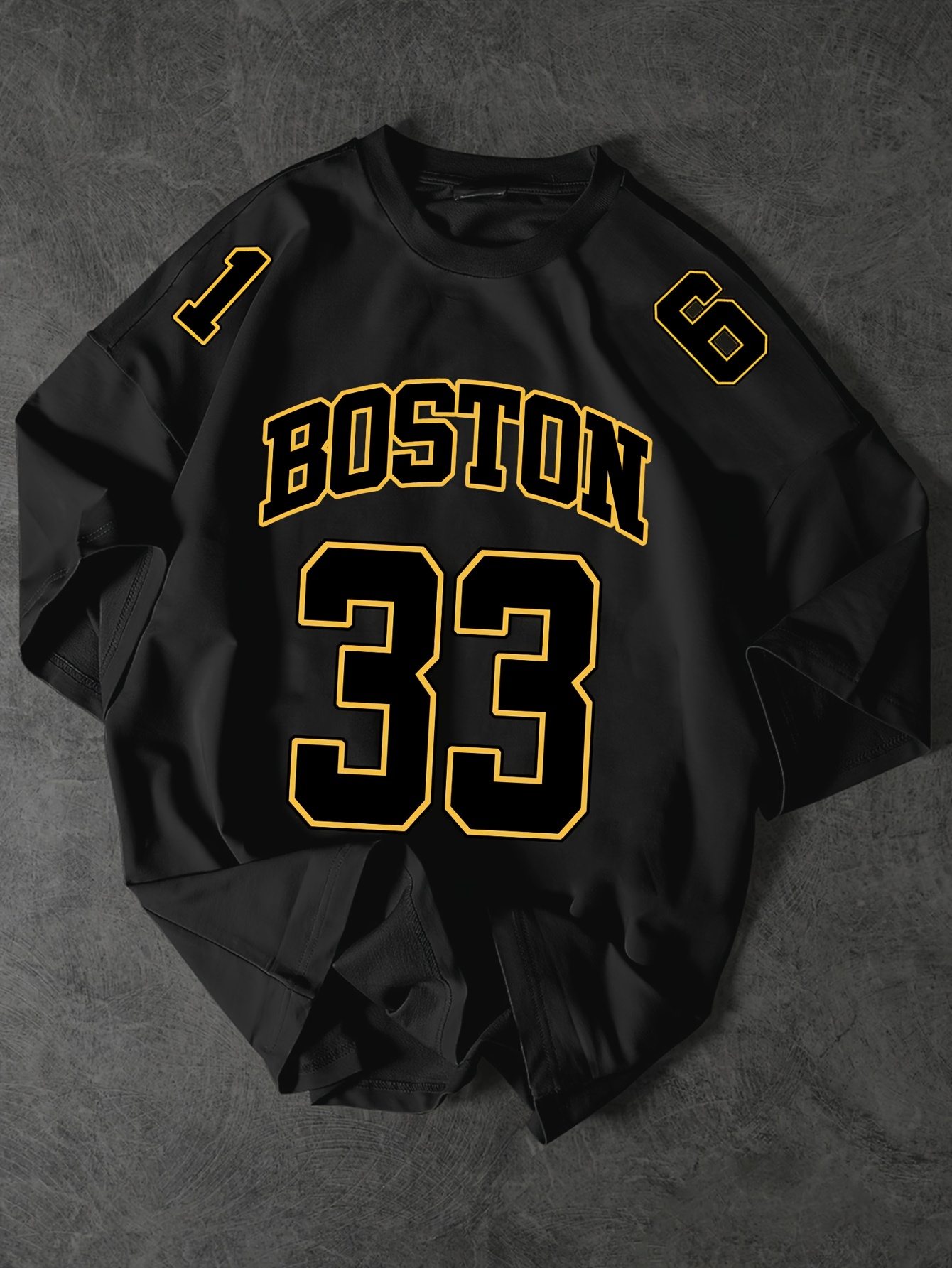Men'S Boston 33 Jersey T-Shirt - Pink Casual Summer Tee with Black Number & Letter Print, Loose Fit Round Neck Tshirt for Adults, Fan Apparel, Comfortable Clothing, Durable Fabric, Perfect for Outdoor