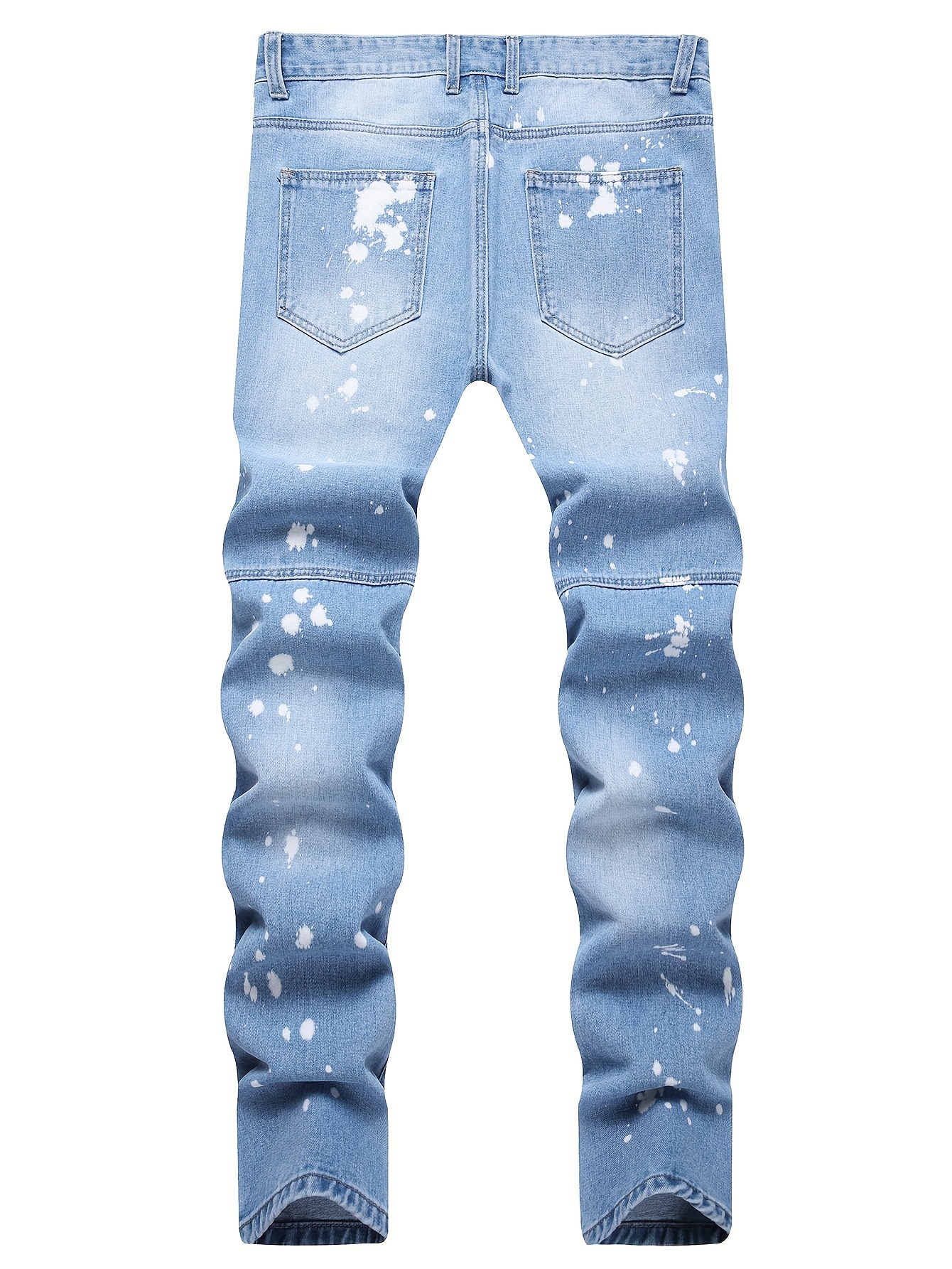 Men's Trendy Straight Denim Jeans with Holes