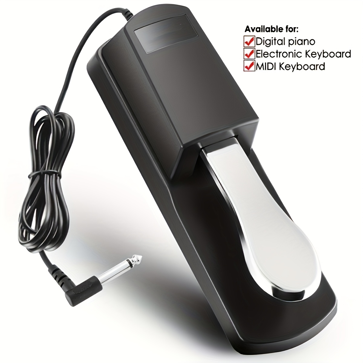 Advanced Digital Piano Pedal, Universal Damper Pedal with Metal Switch, Ideal for Vibrato Electronic Piano, Keyboard, and Synthesizer - Black ABS Material, Sound Control Enhancement, Keyboard Pedal|Modern Pedal Design|Durable Construction