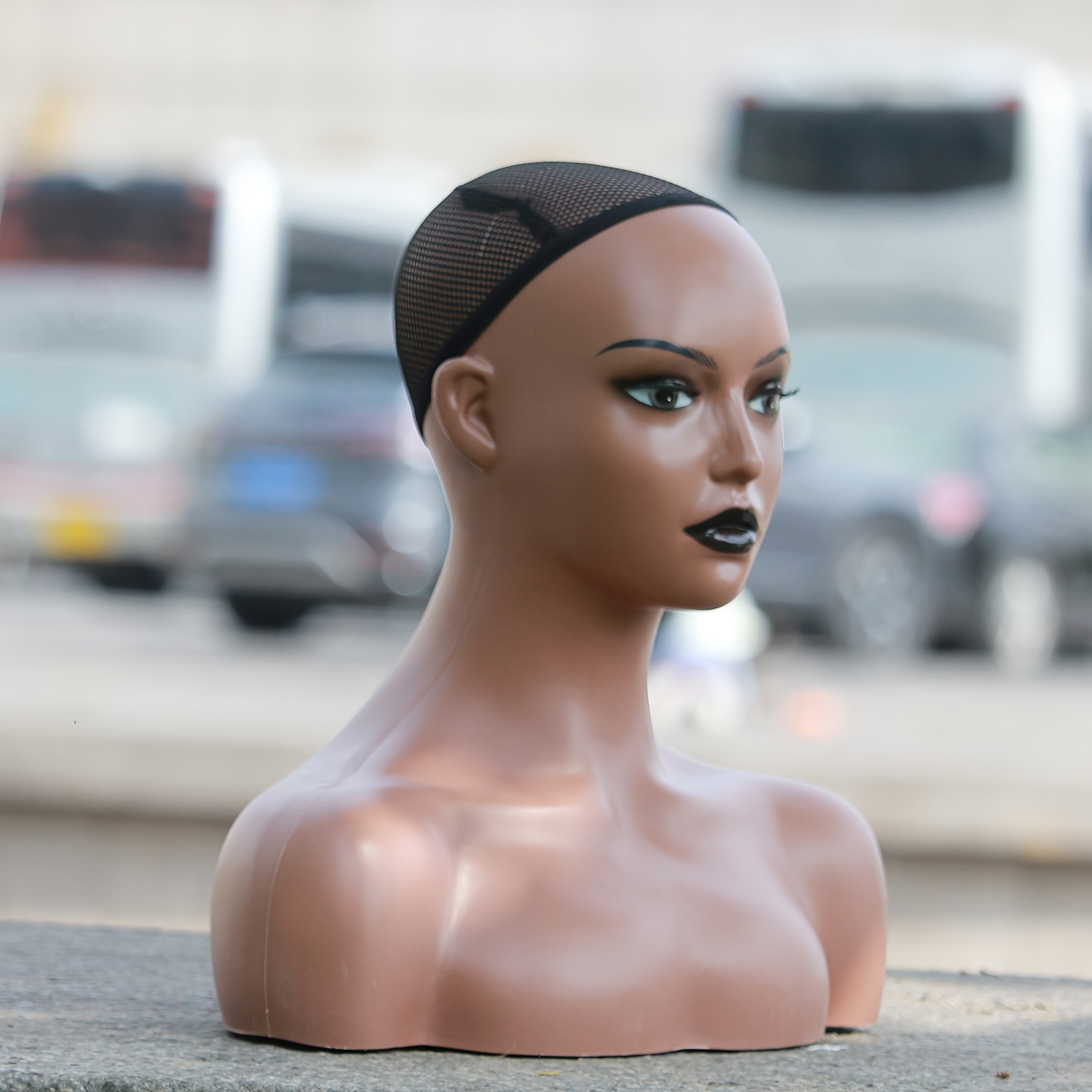 Realistic Mannequin Head with Shoulders for Wigs Hats Scarves Pendants Fashion Glasses Headphones Masks Display, Head Mannequin with Stand, Braiding Mannequin Head, Large Mannequin Head, Accessory Showcase, Wig Display, Braided Hair, Stylish Display, Highquality Material, Smooth Finish, Headstand Mannequin, Shoulder Display, Wig Sellers, Salon Professionals