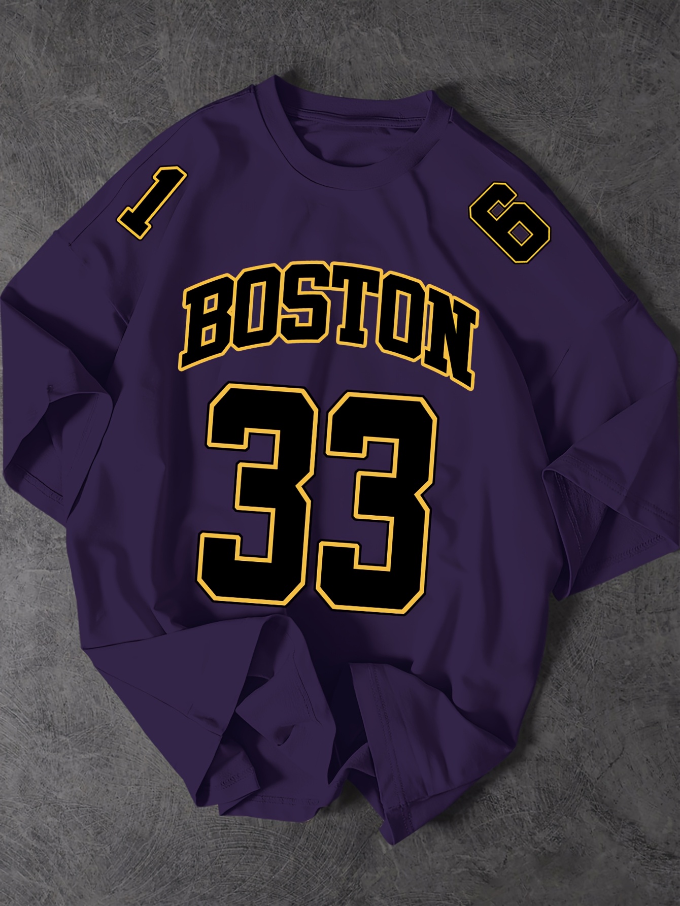 Men'S Boston 33 Jersey T-Shirt - Pink Casual Summer Tee with Black Number & Letter Print, Loose Fit Round Neck Tshirt for Adults, Fan Apparel, Comfortable Clothing, Durable Fabric, Perfect for Outdoor