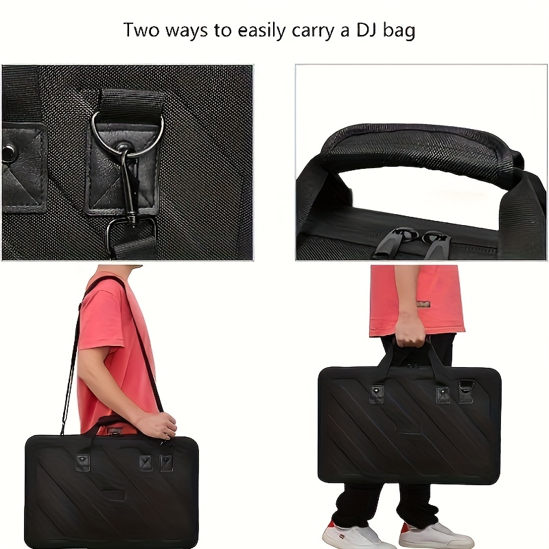 Portable Black EVA Storage Case for Pioneer DDJ RX2 & RX3 DJ Controllers - Durable Transport Organizer with Foam Insert for Easy Protection, Compact Design for On-the-Go DJs, Controller Transport Case | Sleek Black Case | EVA Foam Case