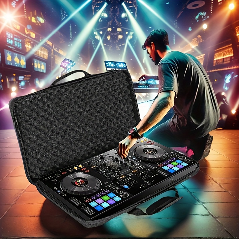 Portable Black EVA Storage Case for Pioneer DDJ RX2 & RX3 DJ Controllers - Durable Transport Organizer with Foam Insert for Easy Protection, Compact Design for On-the-Go DJs, Controller Transport Case | Sleek Black Case | EVA Foam Case