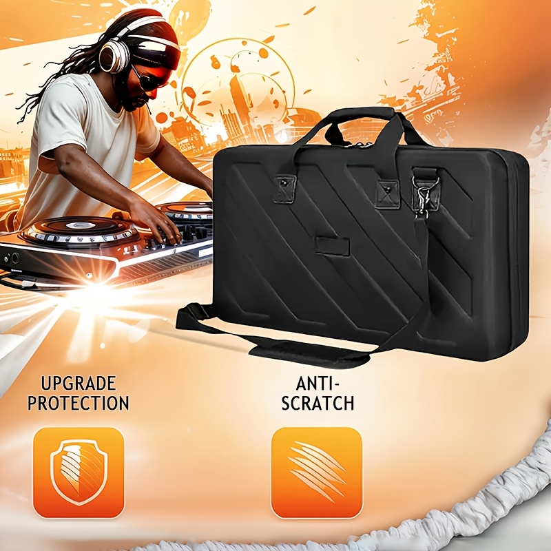 Portable Black EVA Storage Case for Pioneer DDJ RX2 & RX3 DJ Controllers - Durable Transport Organizer with Foam Insert for Easy Protection, Compact Design for On-the-Go DJs, Controller Transport Case | Sleek Black Case | EVA Foam Case