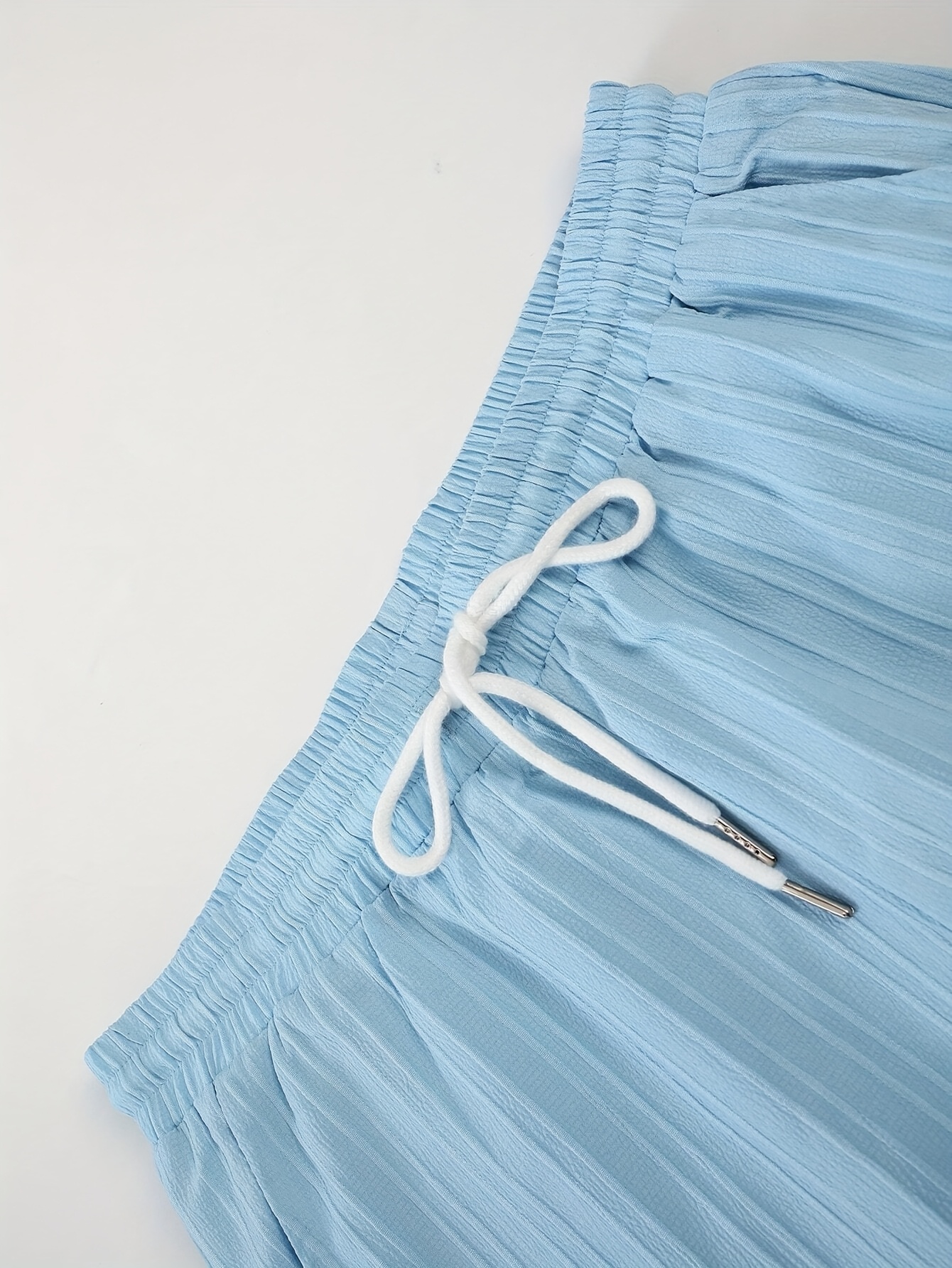 Men's Striped Casual Short-Sleeve Shirt + Drawstring Elastic Waist Pants Two-Piece Set for Holiday Outings