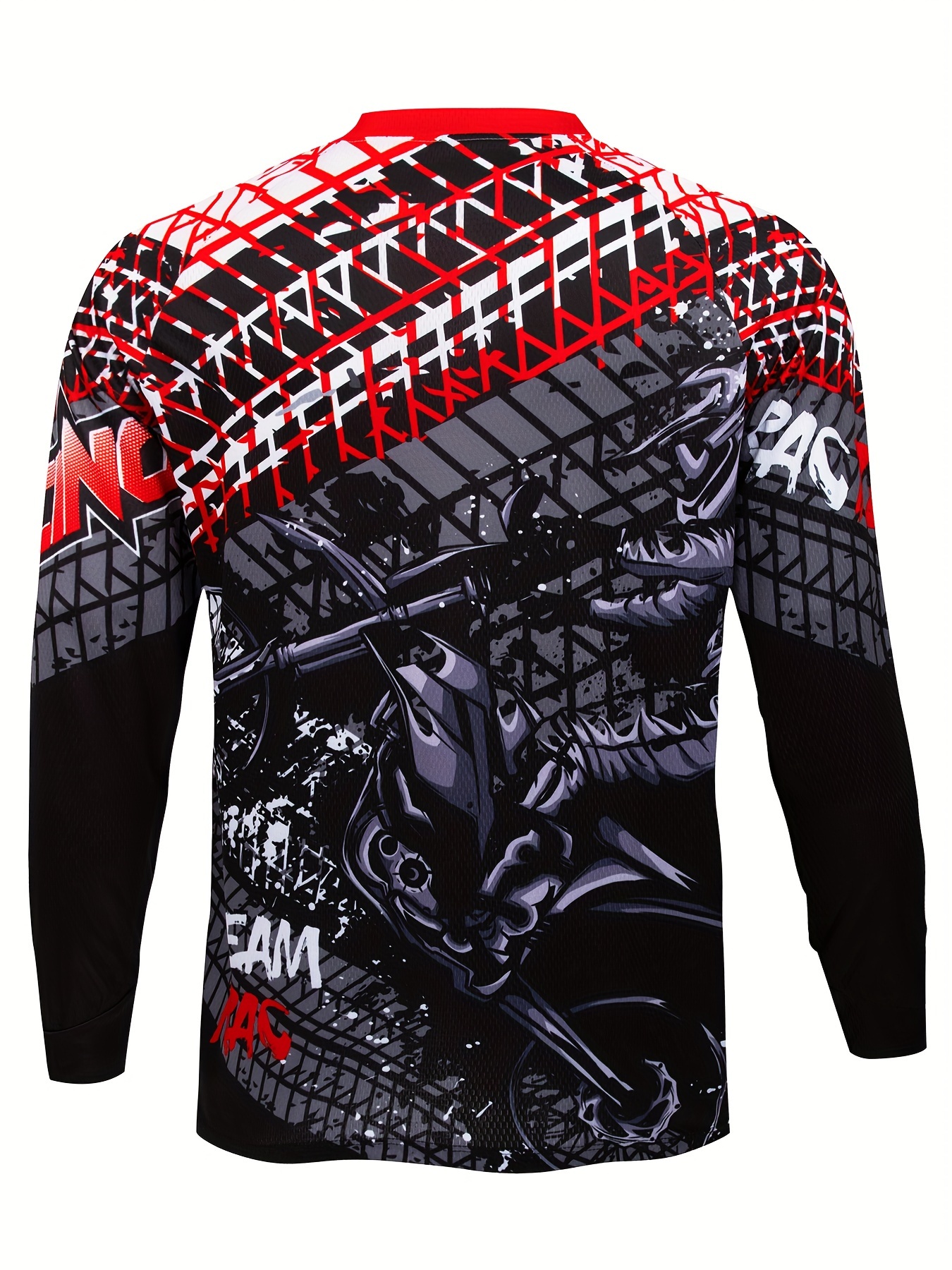 Men's Long Sleeve MTB Racing Downhill Bike Jersey - Full Coverage Motocross Shirt with Neon Green Motorcycle Graphic, Sweat-Wicking Breathable Polyester Racing Suit for Mountain Bike, Dirt Track, Motorcycle - All-Season Off-Road Cycling Apparel, Motocross Jersey, Outdoor Sports Apparel, Sporty Vneck Design, Raglan Sleeves Top, Highquality Print, Durable Sportswear