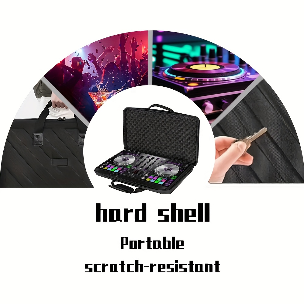 Portable Black EVA Storage Case for Pioneer DDJ RX2 & RX3 DJ Controllers - Durable Transport Organizer with Foam Insert for Easy Protection, Compact Design for On-the-Go DJs, Controller Transport Case | Sleek Black Case | EVA Foam Case