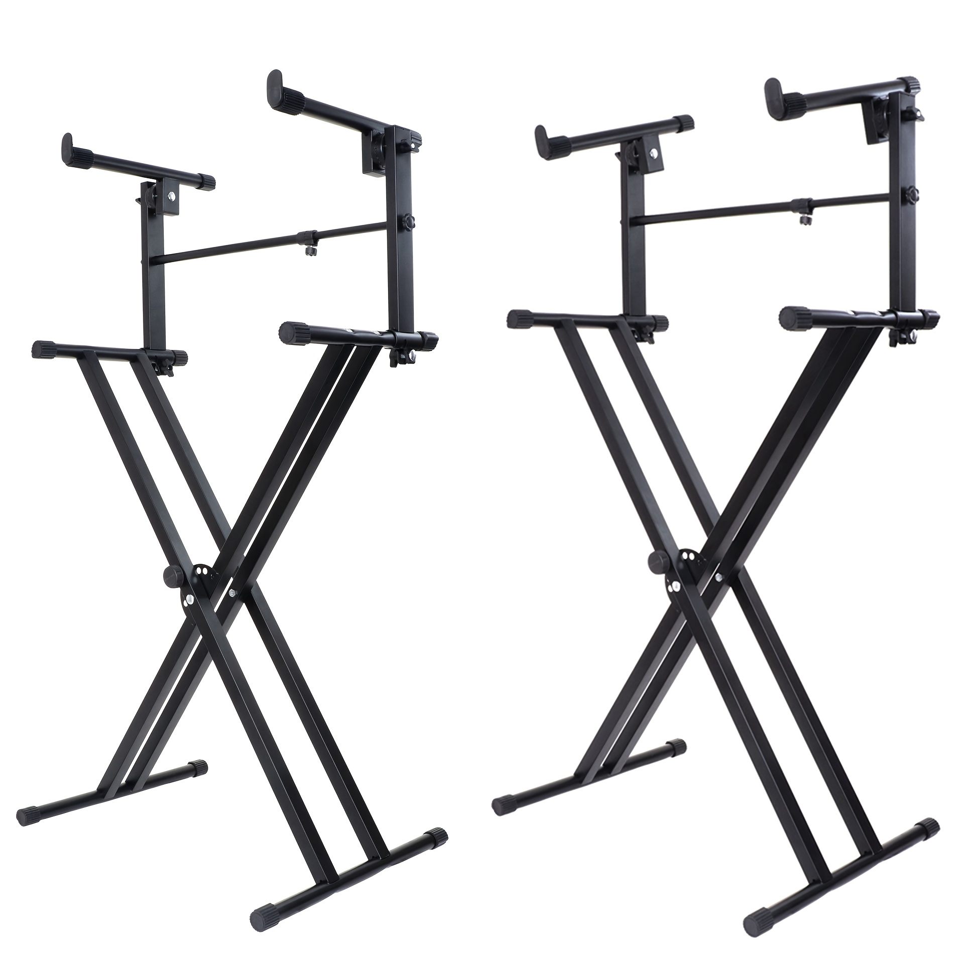 The Second Layer of The Circular Tube Keyboard Stand Features a Removable Piano Support That Is Adjustable in Height And Width.