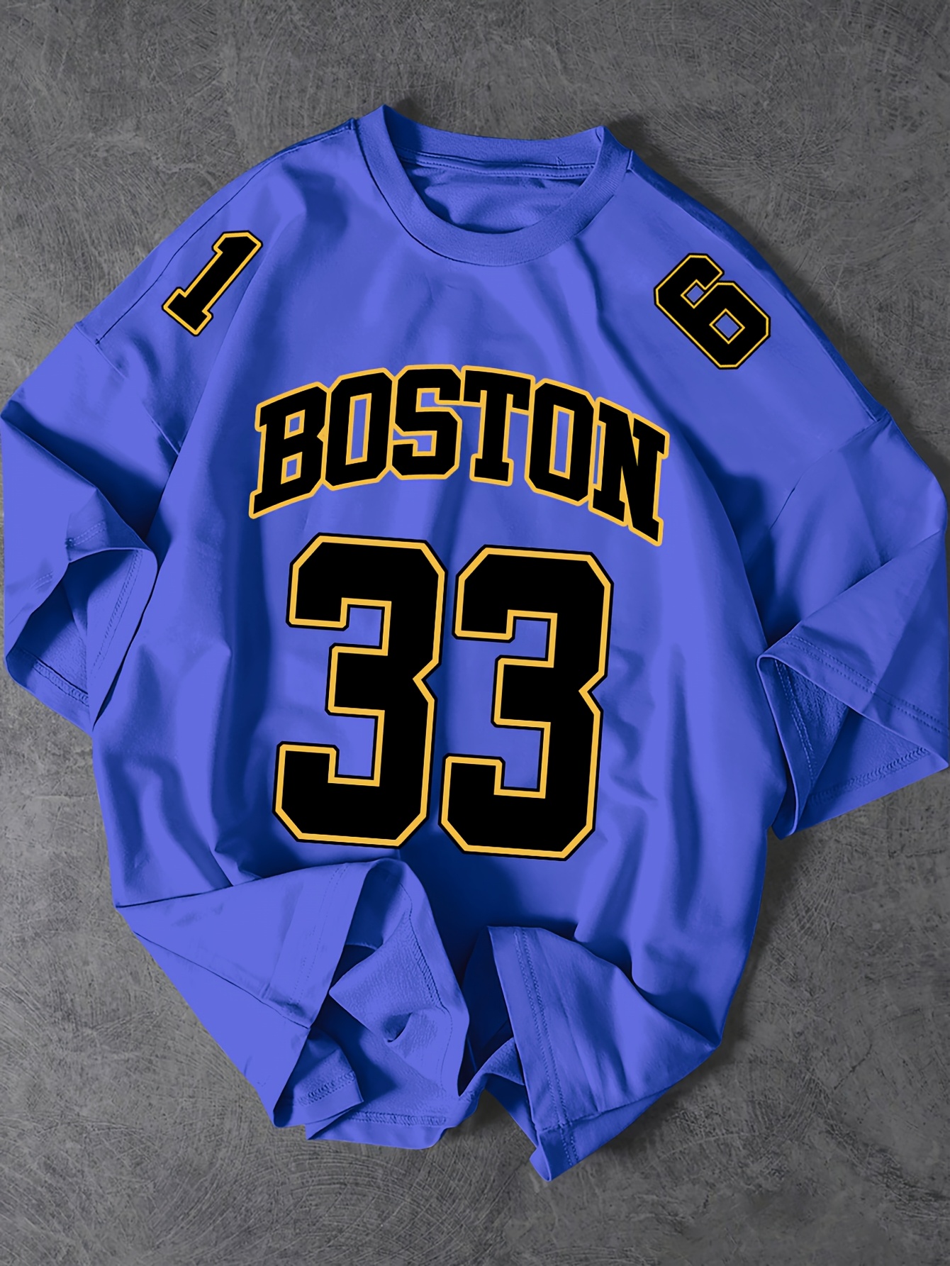 Men'S Boston 33 Jersey T-Shirt - Pink Casual Summer Tee with Black Number & Letter Print, Loose Fit Round Neck Tshirt for Adults, Fan Apparel, Comfortable Clothing, Durable Fabric, Perfect for Outdoor