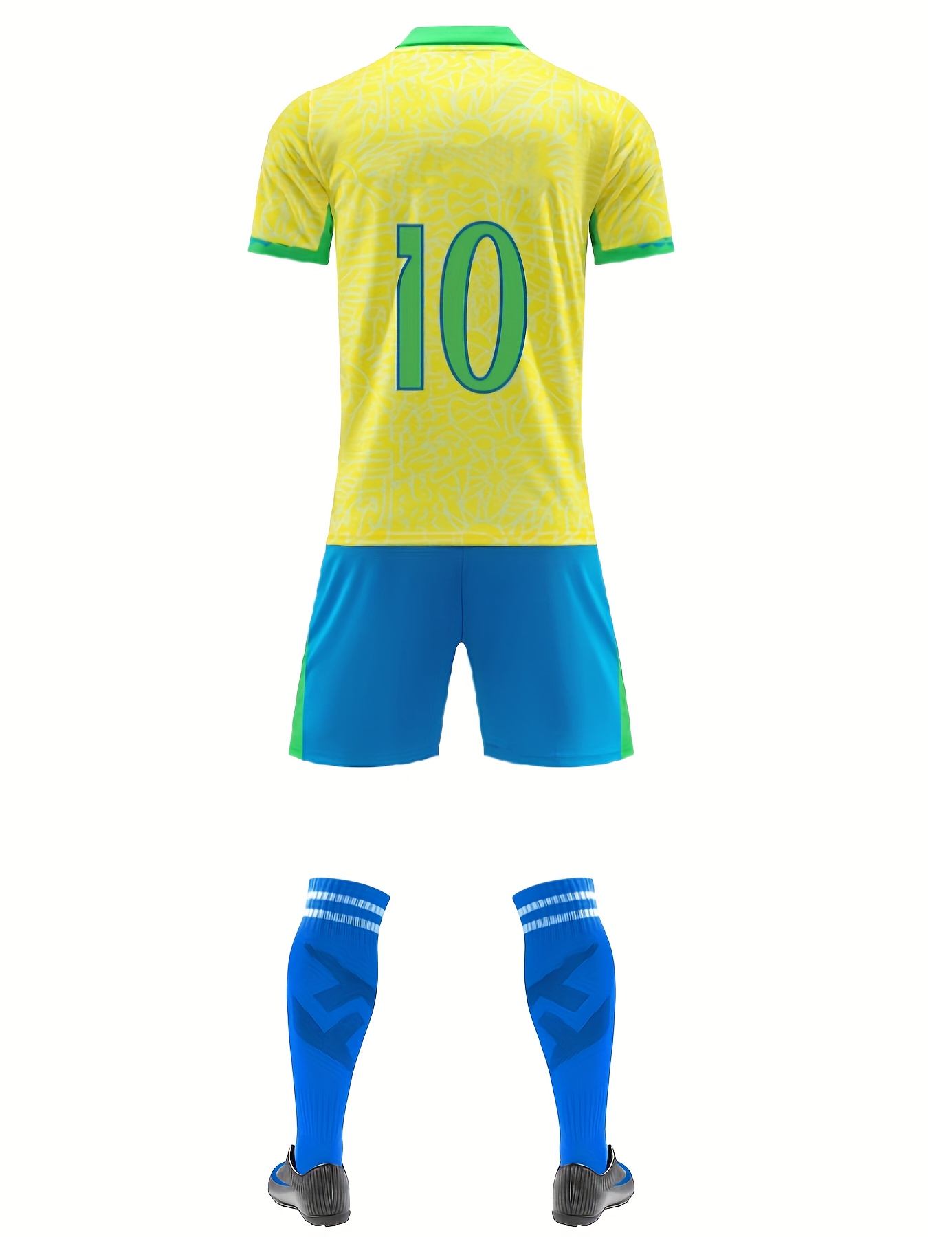 Men's Soccer Sportswear Set - Breathable Moisture-Wicking Quick-Dry Jersey, Shorts & Socks For Football Training & Competition