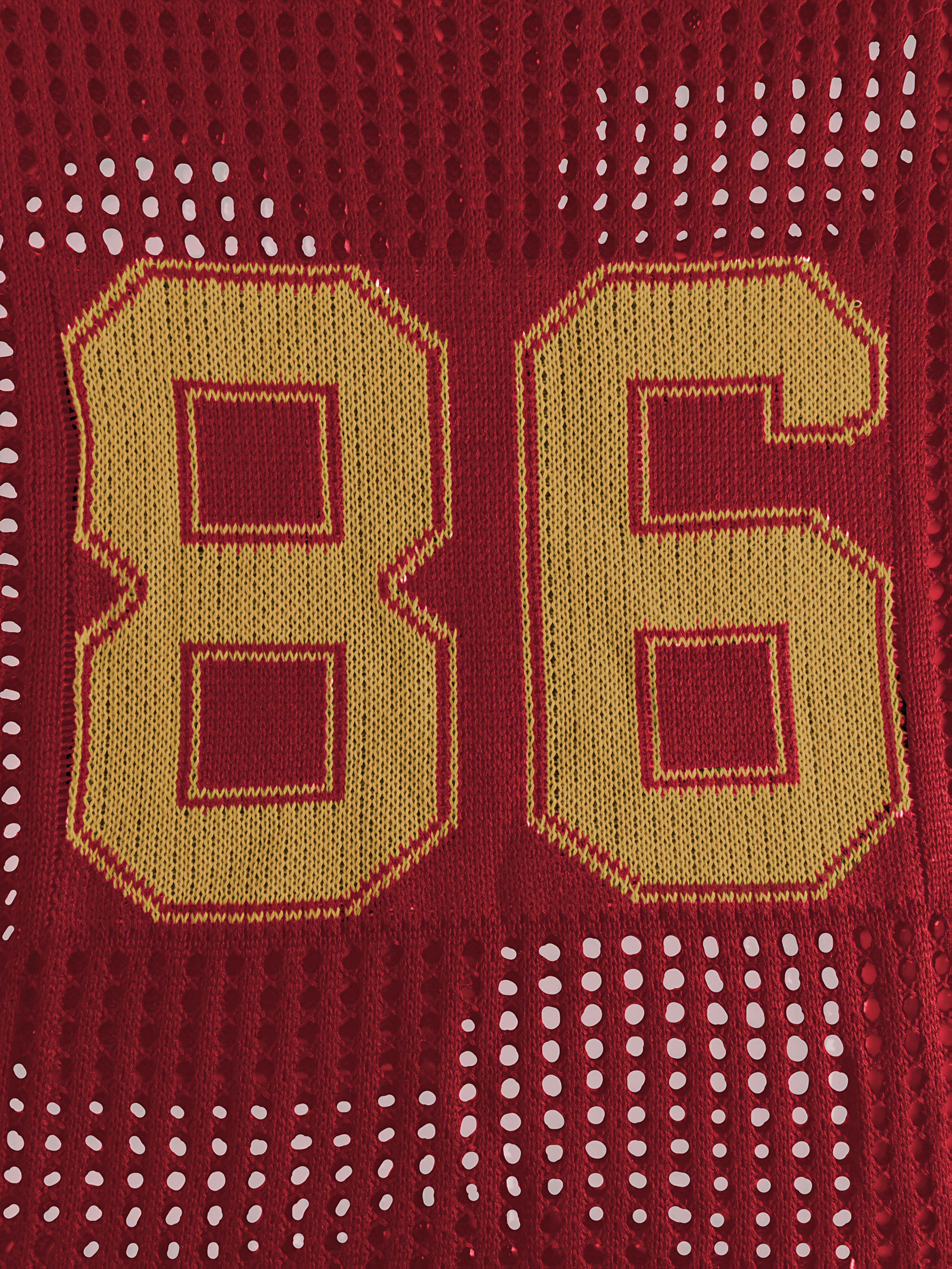 Men'S Summer Color-Blocked Hollow Star Pattern Street Casual Knitted Jersey