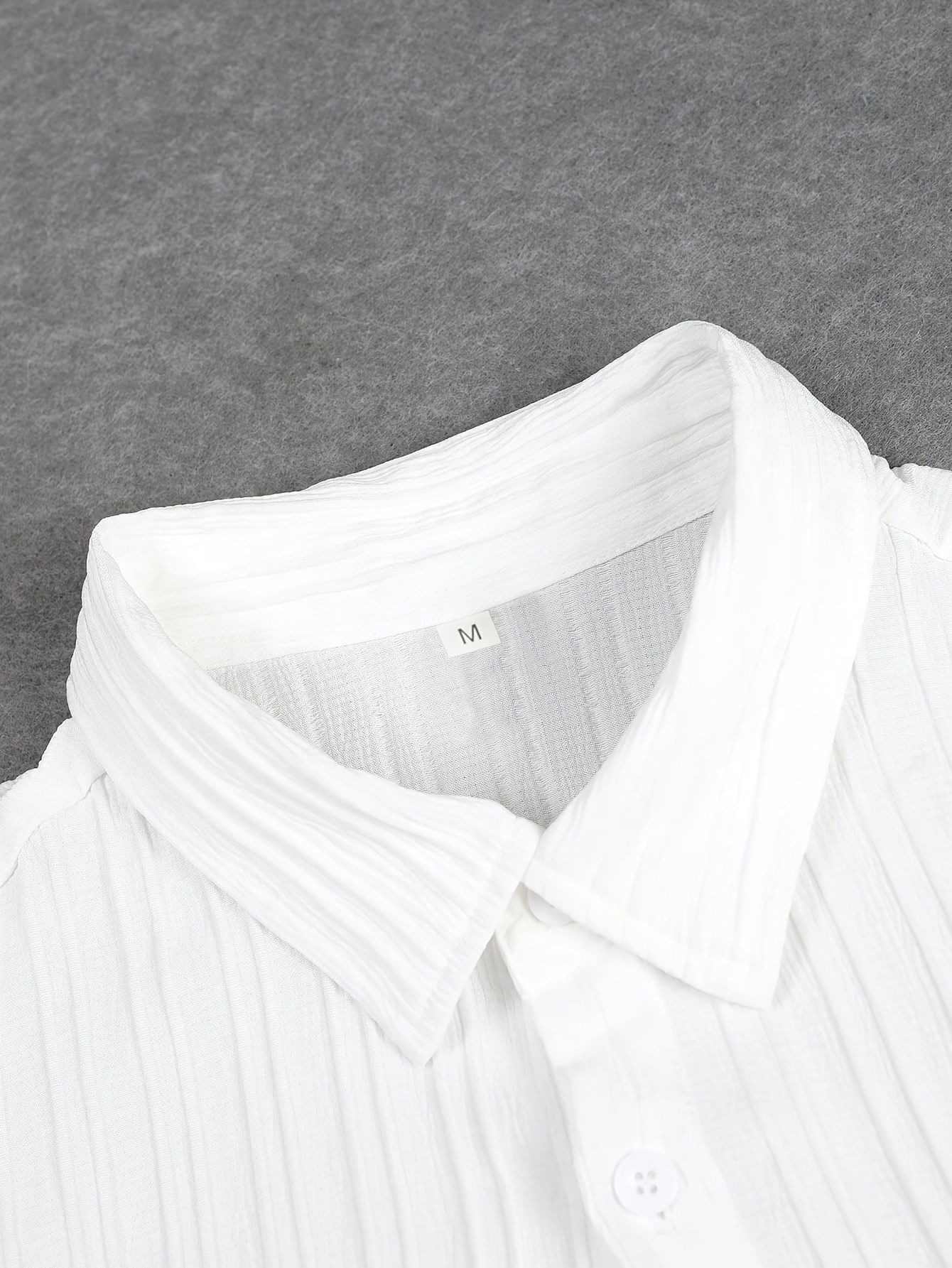 Men's Striped Casual Short-Sleeve Shirt + Drawstring Elastic Waist Pants Two-Piece Set for Holiday Outings