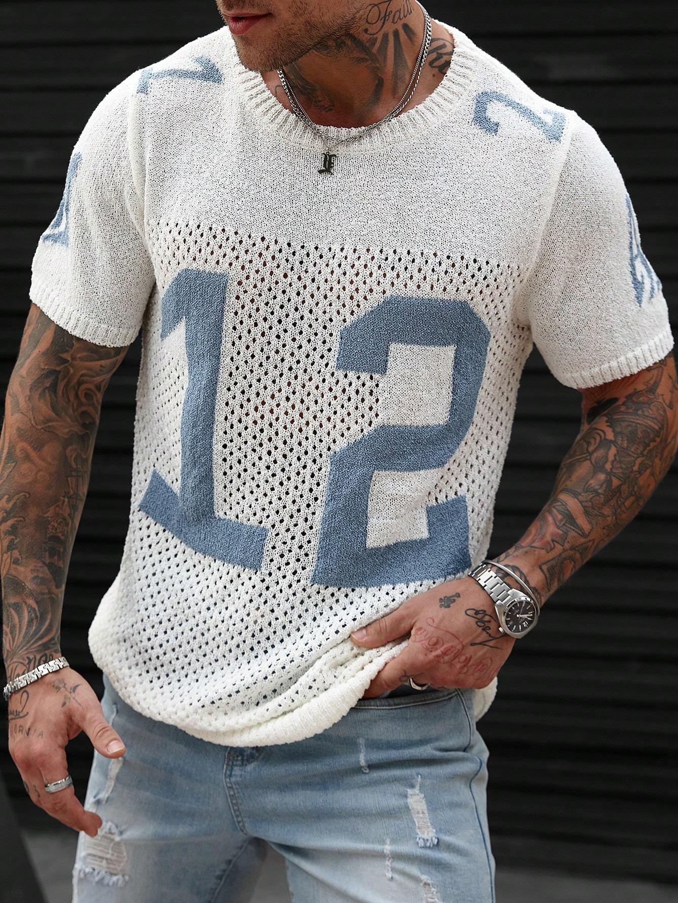 Men'S Green & Golden Number 12 Football Jersey - Casual Knit Crew Neck Pullover with Geometric Pattern, Regular Fit for Summer Wear, Sports Fan Apparel | Geometric Pattern Top | Stretchy Fabric, Football Shirt