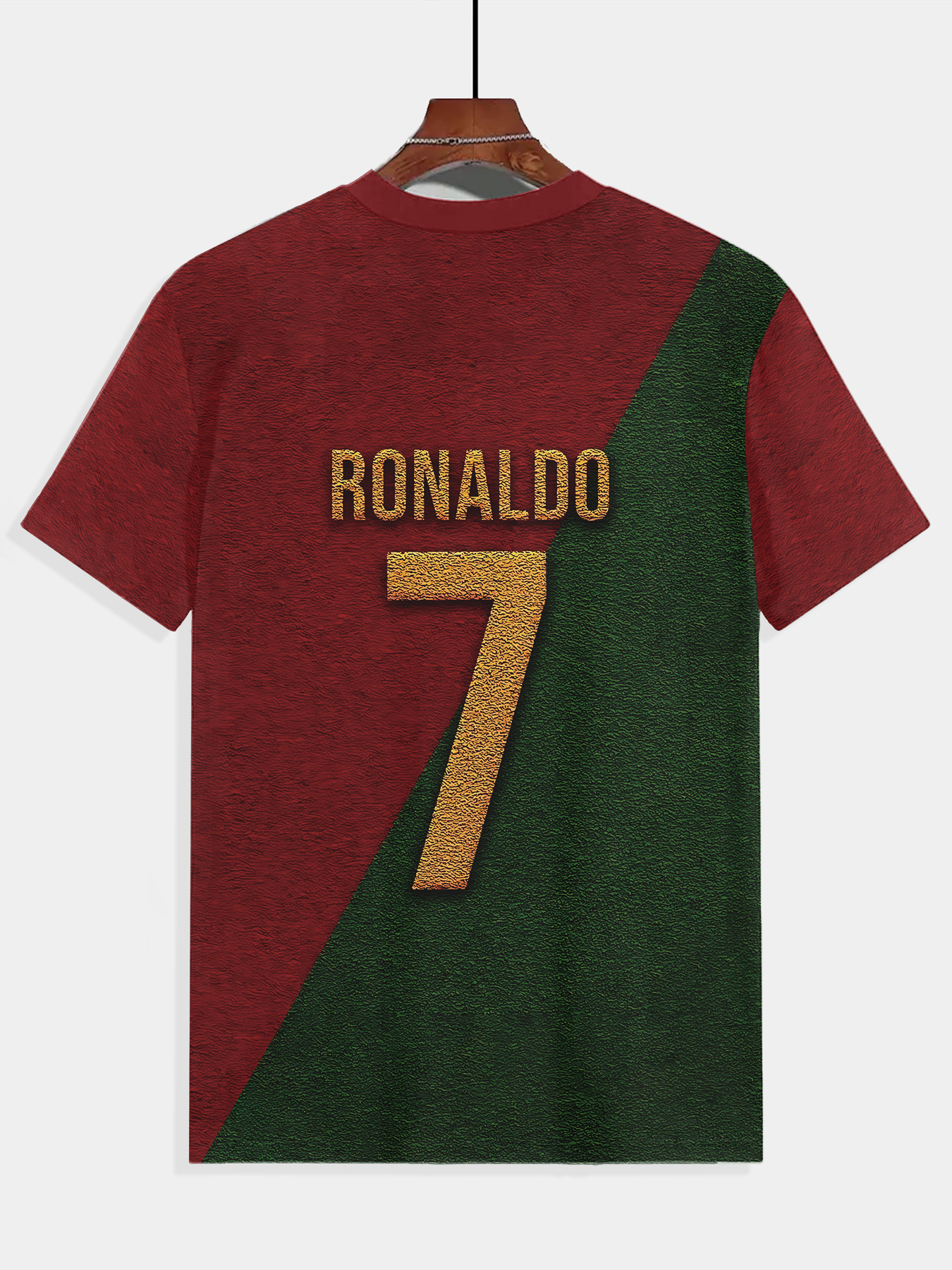 Men's Cristiano Ronaldo CR7 Jersey T-Shirt - Official Soccer Fan Apparel, 100% Polyester, Iconic Number 7 Design with Name Print, Casual Sports Wear for Football Fans & Everyday Use