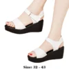 high quality leather wedge sandals for women 6cm mid heel 2025 summer 32 33 43 platform open toe elegant fashion shoe white red