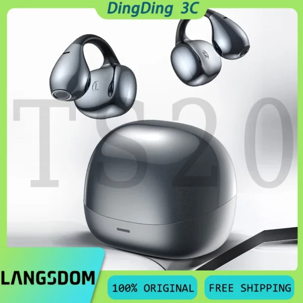 kf-S208e580ff5b1402ab03225ca718e0a3ef Langsdom TS20 Bluetooth Earphones With Mic Noise Reduction Panoramic Sound Long Battery Life Ear Clip Open Music Headset Custom