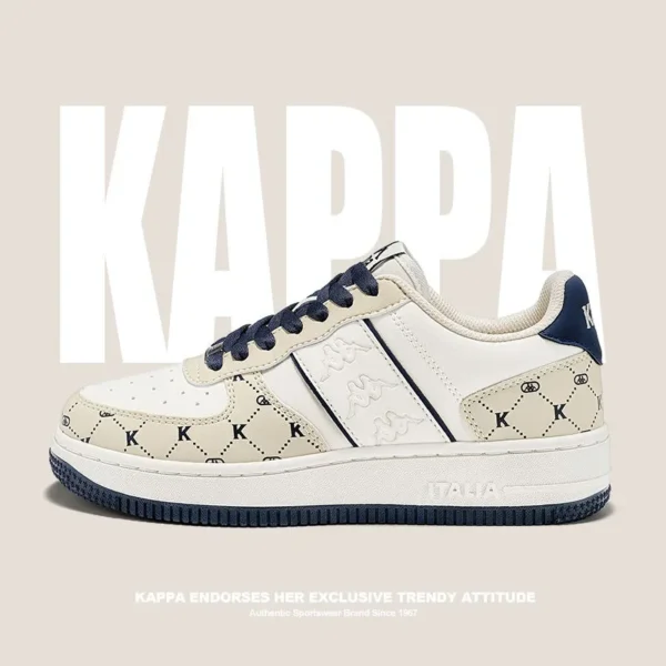 Kappa 2024 New Casual Sneakers For Women Versatile Fashion Thick-soled Sports White Shoes Classic Luxury Brand Women's Sneakers