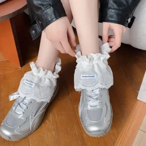 kf-Sd207255d27164555af808d6a17a86de04 Korean Blogger Style Tied Band Socks Butterfly Knot Over Shoes Socks Shoes Charms Sweet Girl Leg Warmer Lace-up Foot Warmers New