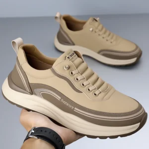 kf-See3d3b2152b847bf8695c0edf778d442o Thick Sole Walking Vulcanized Shoes Hard-Wearing Male Footwear Fashion Casual Shoes Genuine Leather Antiskid Sneakers Breathable