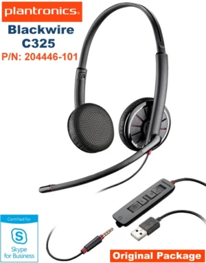 Plantronics Blackwire C325.1-M USB-A 3.5mm Headset, Binaural Headset, Wired P/N: 204446-101 C300DA certified for