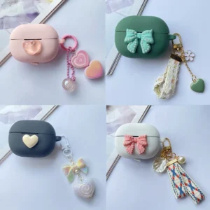 For Redmi Buds 6 Lite / 6 Play / 6Active Case Cute Flower Silicone Headset Cover With Keychain Accessory BoxRedmi Buds 6 Play