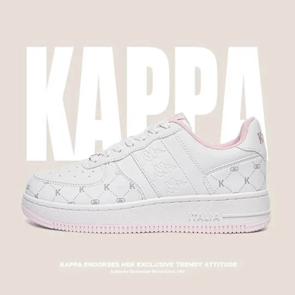 Kappa 2024 New Casual Sneakers For Women Versatile Fashion Thick-soled Sports White Shoes Classic Luxury Brand Women's Sneakers