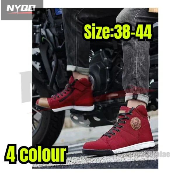 kf-S489c24071e69443db52de156f08f990fc 2025 Motorcycle Boots Men Motobiker Shoes Motocross Boots Anti Fall Riding Boots for Road Racing Parkour Shoes Knight Equipment