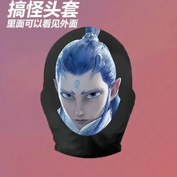 Nezha Ao Bing Cute cartoon funny mask head cover prank cos mask personality funny emoticon package holiday gift kids toys
