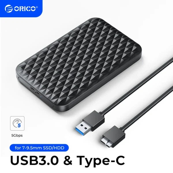 ORICO 2.5" Inch SATA 3.0 SSD External Case HDD Drive Enclosure USB Type C Storage Box House Pack Hard Disk Cover For PC Laptop