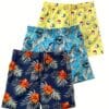 product-Fancyalgo-VirtualModelMatting-388ff60bc39ba2a004cfe7a5ec09edff Men'S Print Beach Shorts with Double Layers, Inner Mesh, And Pockets for Casual Wear And Swimming.