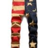 Men's American Flag Jeans - Patriotic Star & Stripe design, Non-Stretch denim Pants for Fourth of July, Independence Day Outfits - Machine Washable Casual Streetwear (Adult Men), Casual Attire, Bold Print, Quality Stitching, Mens Fashion