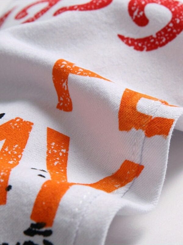 product-Fancyalgo-VirtualModelMatting-a8fe42c204d17857ddedafc7d41645a2 Plus Size Men's Creative Cartoon Graffiti Graphic Print Denim Pants, Stylish Slim Fit Jeans With Medium Stretchy For Summer