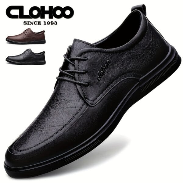 CLOHOO Men's Comfortable Casual Dress Shoes With Rubber Sole For Business Office, Spring Summer And Autumn