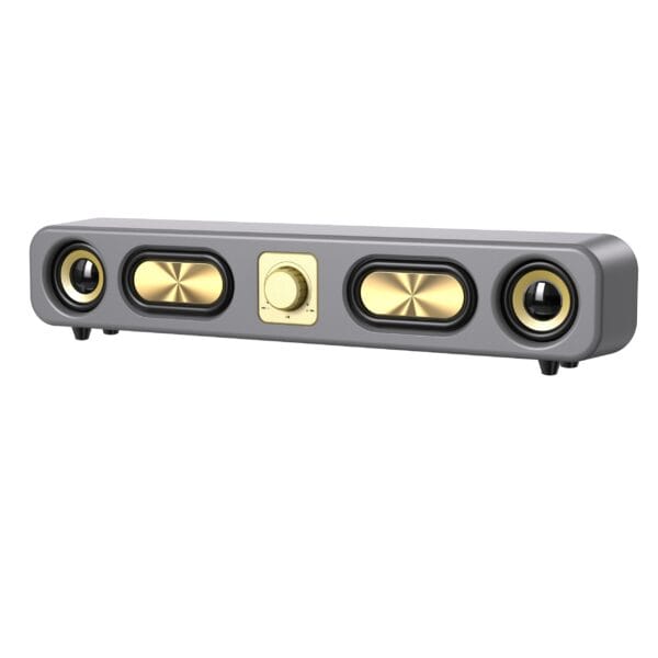 Portable Wireless Speaker with Enhanced Bass - Wireless, Dual Speakers, Rechargeable Battery, Ideal for Parties & Gifts, Wood Grain Design