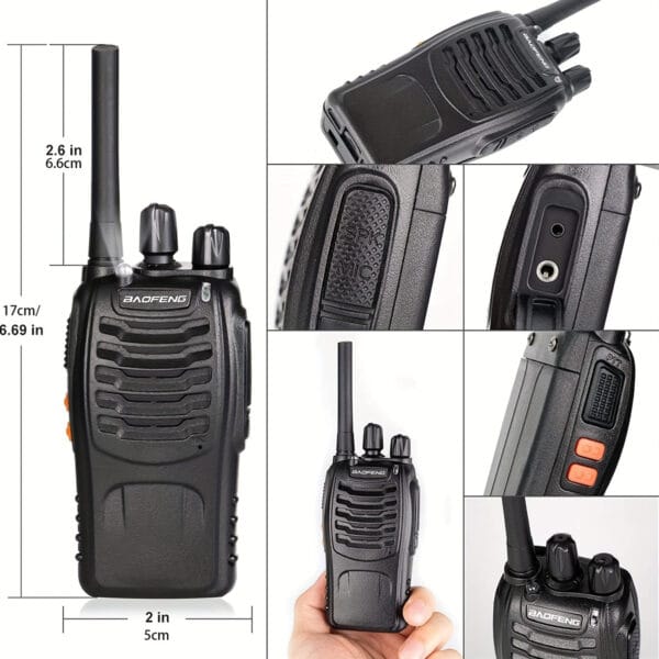 2pcs Handheld Two-Way Radio for Adults, with LED Indicators And Integrated Antenna, Ideal for Hiking, Biking, And Climbing