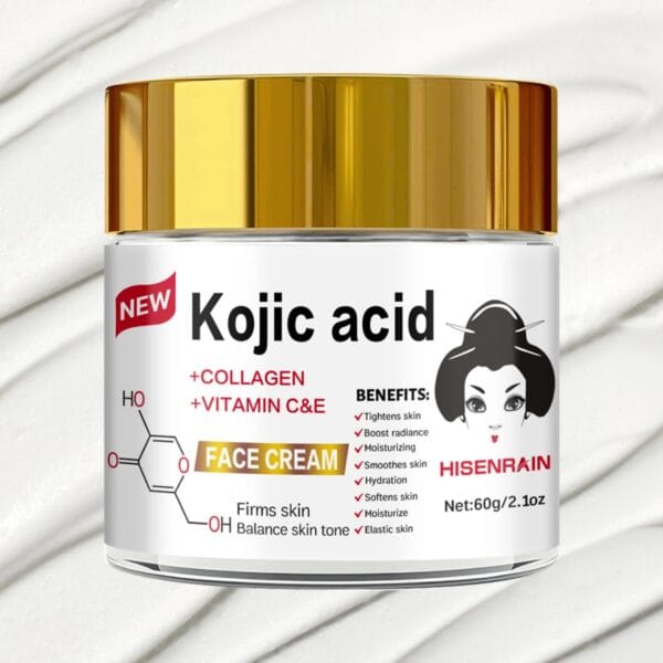 SUYARUN Kojic Acid+Vc Brightening Cream Rich in Retinol+Collagen+Plant Lipids to Lighten & Firm The Face, Evenly Lightens The Complexion, Controls Oil And Water Retention, Suitable for Both Men And Women. Reduce The Look of (Or Appearance Of) Dark Spots, Discoloration.