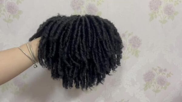 Short Crochet Wigs Synthetic Clips in Hair Toupee Extensions Afro Synthetic Braided Half Wig Dreadlock Hairpieces for Men Women Boy Male Father'S Day