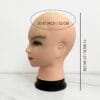 Professional Bald Mannequin Head for Cosmetology Training & Wig Making - Realistic Female Doll Head with Removable Black Cap, Adjustable T-Pins, Sturdy Base - Ideal for Hairstyling Practice, Display & Wigs Crafting, Beauty School, Durable Construction, Lifelike Texture, Wig Makers, Beauty Students