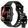 Smartwatch for Men & Women - Wireless 5.0, Multiple Sports Modes, Compatible with iPhone & Android, USB Rechargeable, Battery, Stylish Black Design with Colorful Display, Perfect Gift for Any Occasion, Fitness Tracking Watch, Everyday Wearable, Modern Wearable, Durable Strap