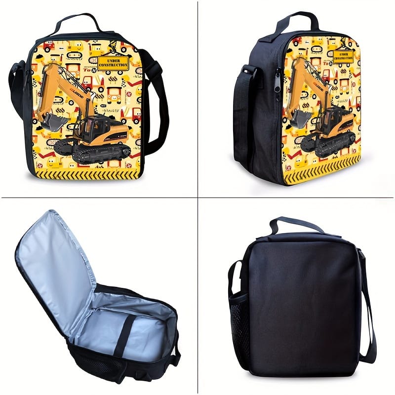 Excavator Black Backpack 3pcs Set