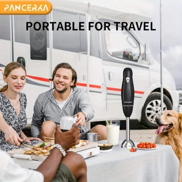 product-fancy-04934c4d-ab57-4824-870b-dc2edbe75910 PANCERKA 100W Heavy-Duty Hand Blender Set - Multi-Purpose with Copper Motor, Stainless Steel Whisk & Milk Frother Attachments for Smoothies, Soups, Purees