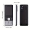 product-fancy-07098b77-2fa3-4304-ab82-09d3d3ce09bc Cutey S5630pro Senior Phone, 2.8 Inch 2G Classic Cell Phone with FM, MP3, MP4, GPRS Flashlight, 64Mb+64Mb, 3000mAh, 4 SIM, 80000 Pixels, Long Term Standby Button, Blac