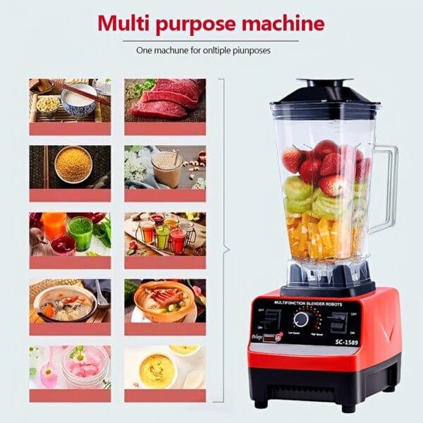 Multi-Functional 12-Speed Manual Juicer Blender with Ice Crusher - Perfect for Home, RV, and Outdoor Use - Ideal for Smoothies, Shakes, and Meal Prep - ABS Material, 110-130V Power Supply, Blender for Kitchen
