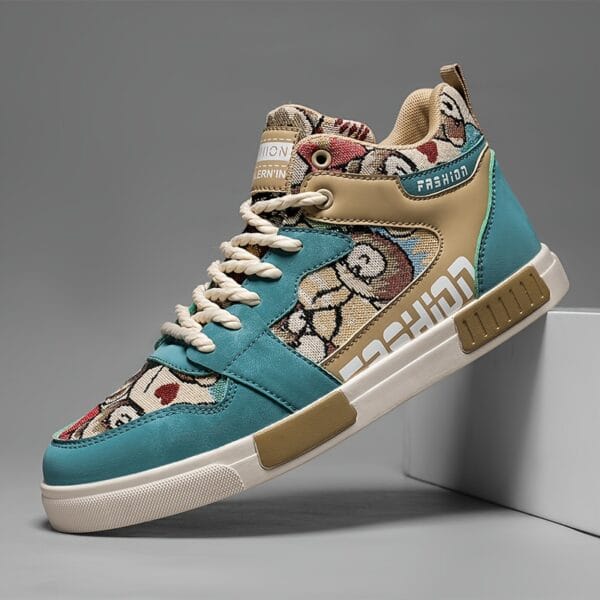 Fashionable High-Top Sneakers: Perfect for Outdoor Adventures - Men'S And Women'S Sizes Available