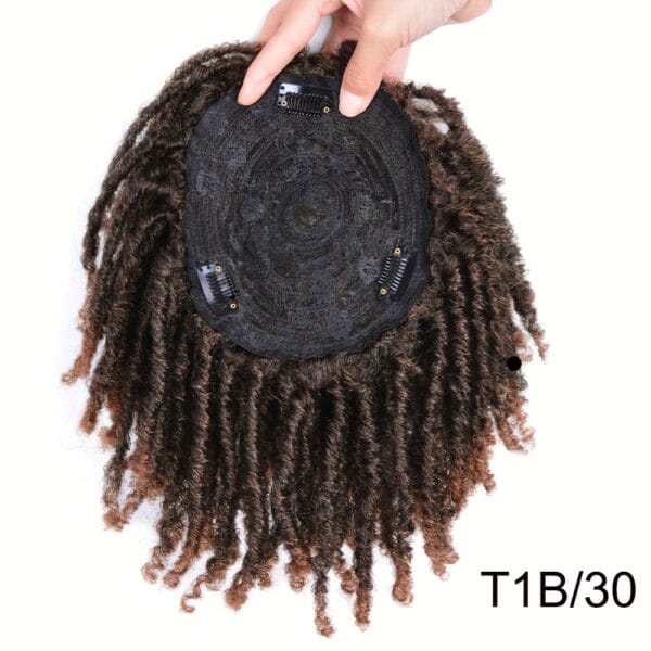 Short Crochet Wigs Synthetic Clips in Hair Toupee Extensions Afro Synthetic Braided Half Wig Dreadlock Hairpieces for Men Women Boy Male Father'S Day