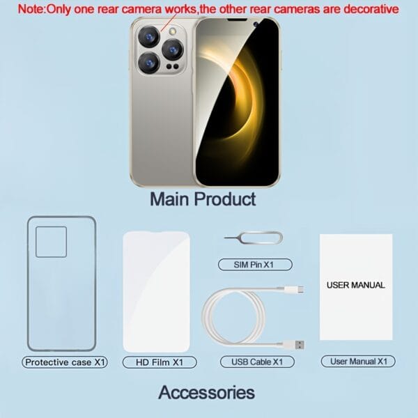 XS18 Pro Mini Smartphone 3, 0" Compact Phone with Face Recognition, 2GB RAM/16GB ROM, 3G Network, Battery, USB-C Charging, Android 9, 0, Pink, Small Phone, Everyday Phone, Sleek Phone, Durable Phone